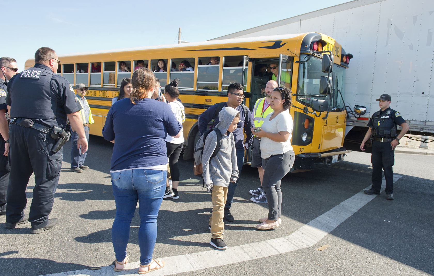 School bus accident, no injuries
